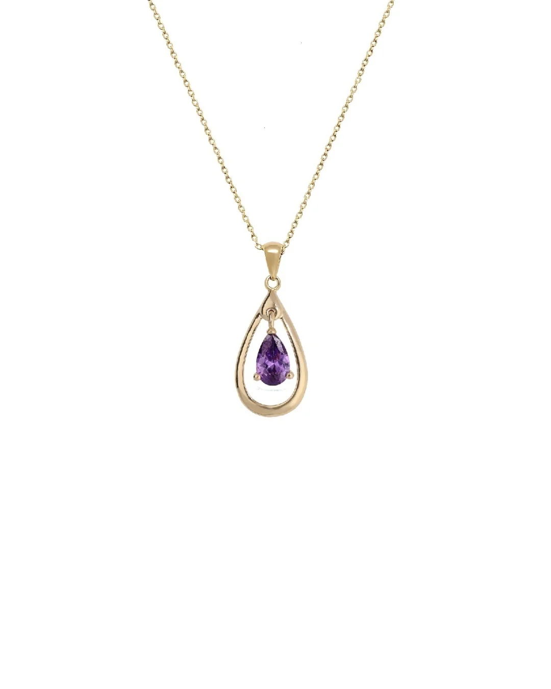 18ct Gold Teardrop Pendant Necklace | Dorina
