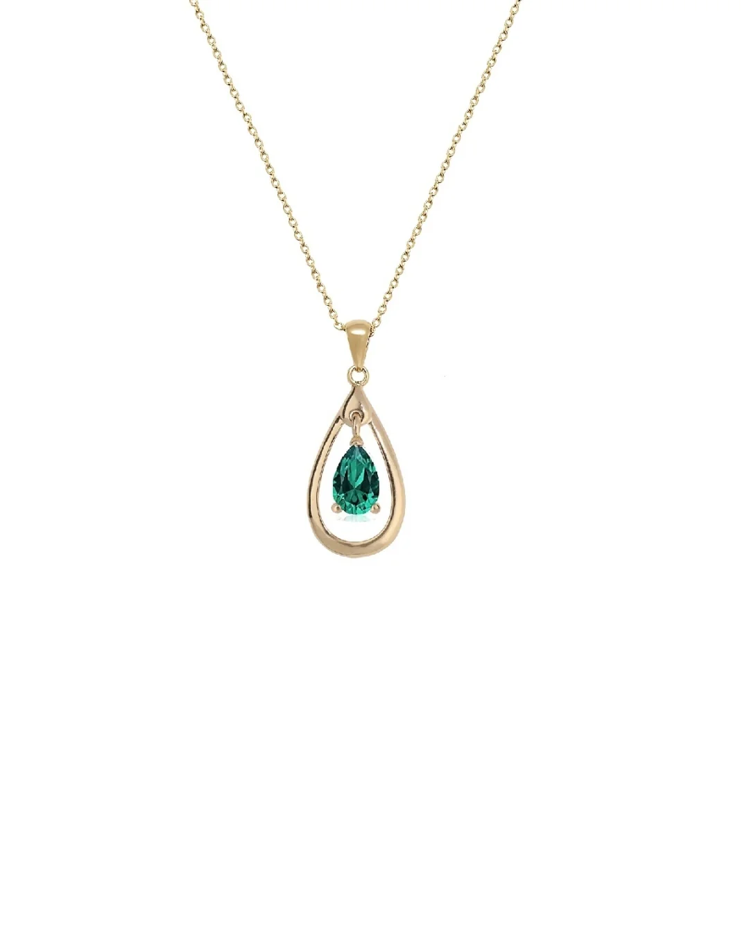 18ct Gold Teardrop Pendant Necklace | Dorina - Image 5