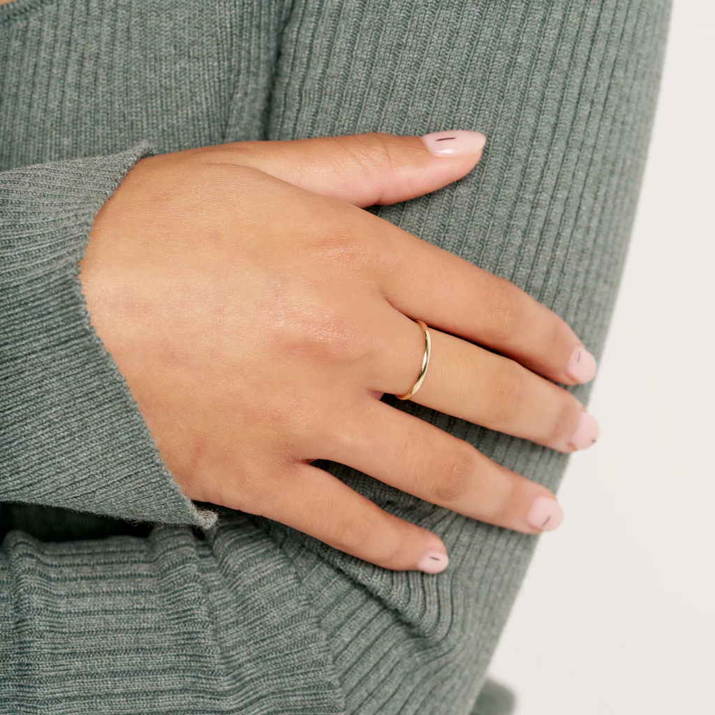 9ct Gold Dainty Band Ring | Perres - Image 3