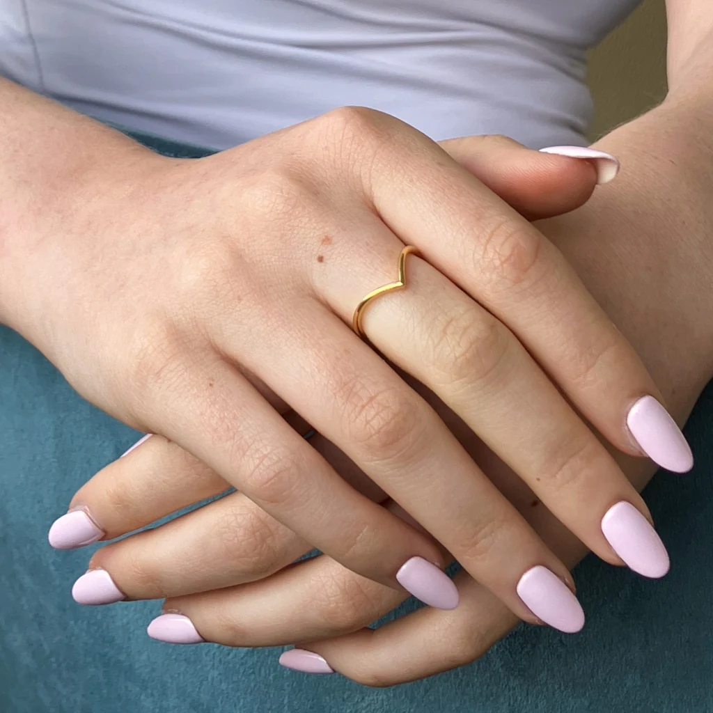 9ct Gold Delicate Wishbone Ring | Myro - Image 5