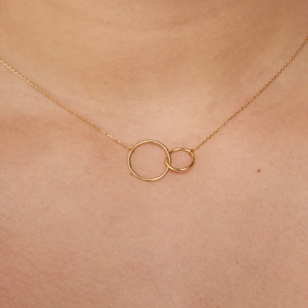 9ct Gold Interlocking Circles Necklace | Siena - Image 3