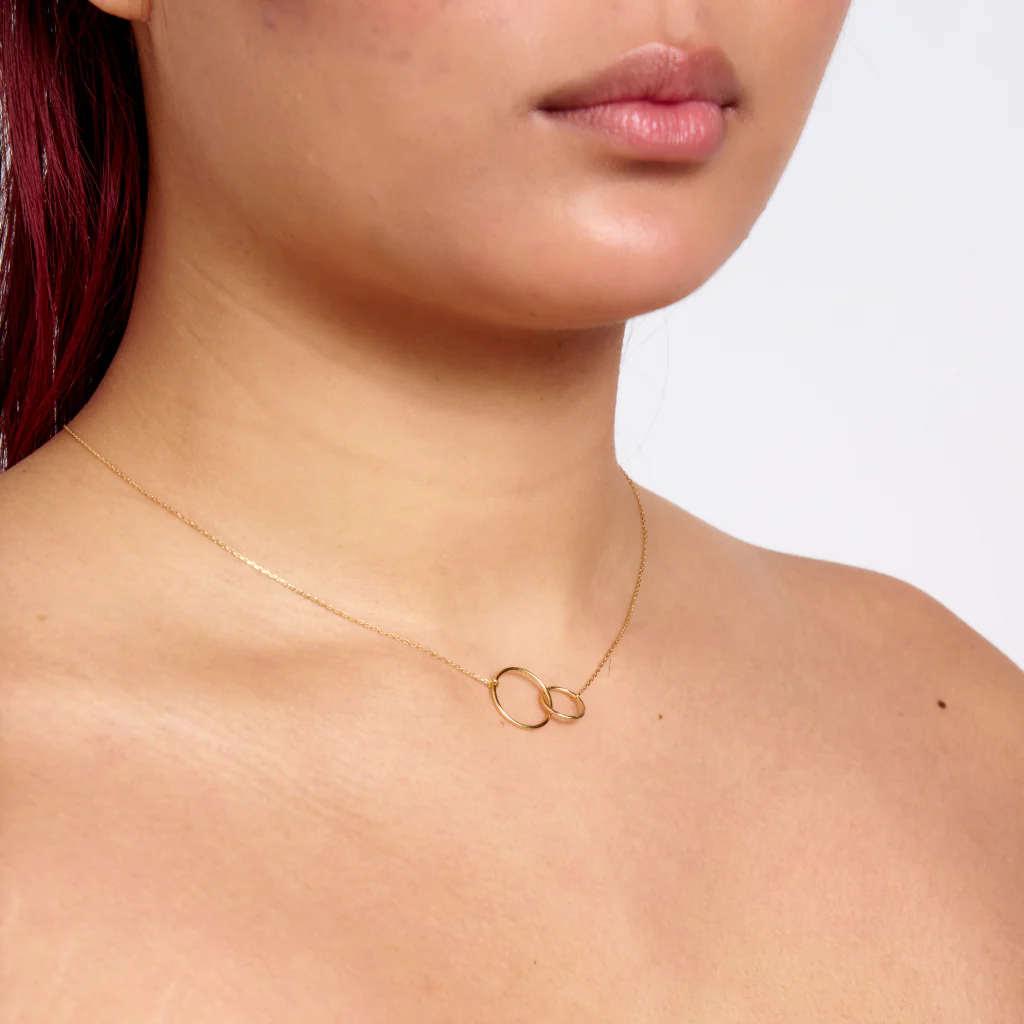 9ct Gold Interlocking Circles Necklace | Siena - Image 4