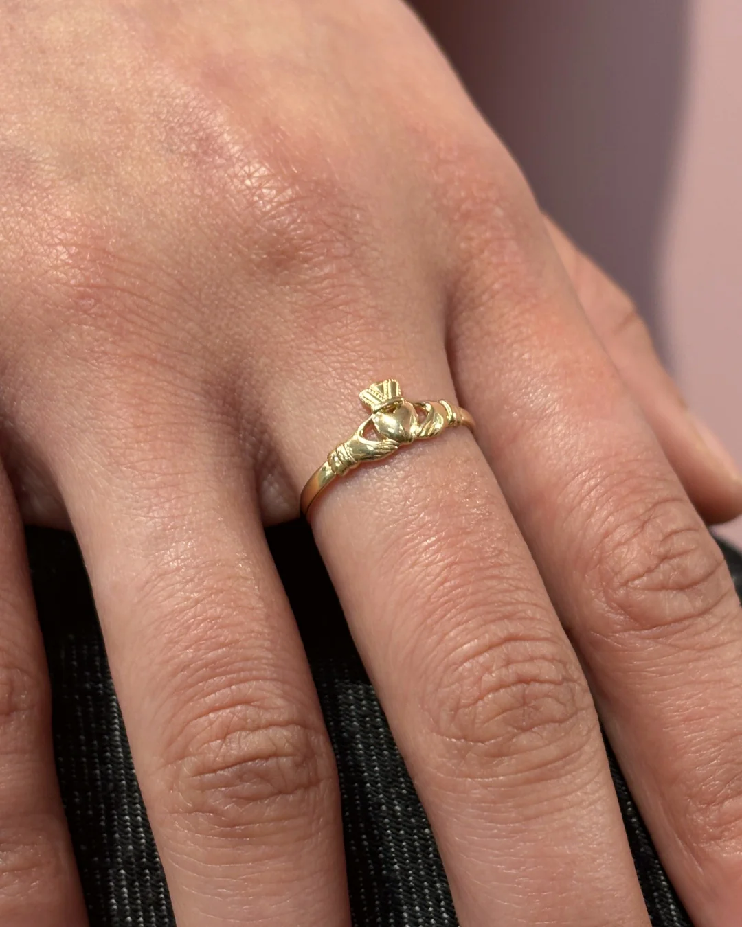 9ct Gold Dainty Claddagh Ring | Keela - Image 2