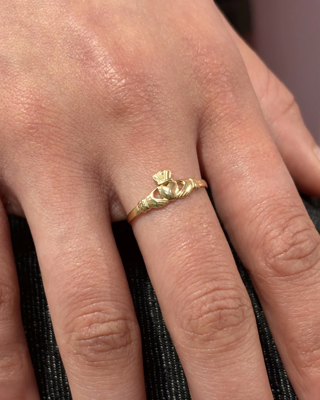 9ct Gold Dainty Claddagh Ring | Keela - Image 6