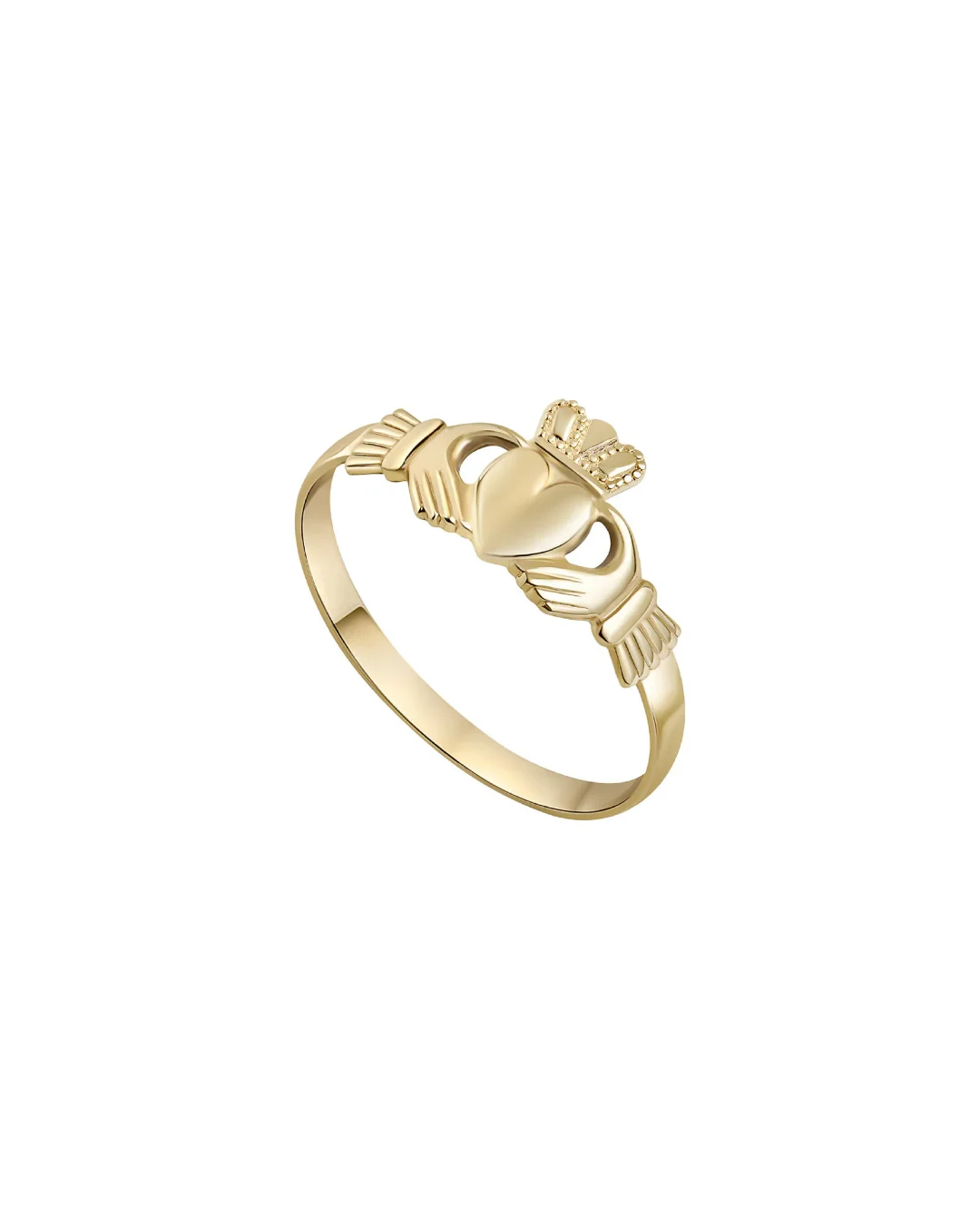 9ct Gold Dainty Claddagh Ring | Solvar