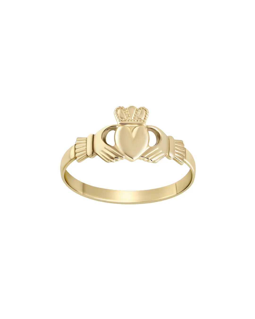 9ct Gold Dainty Claddagh Ring | Solvar - Image 5