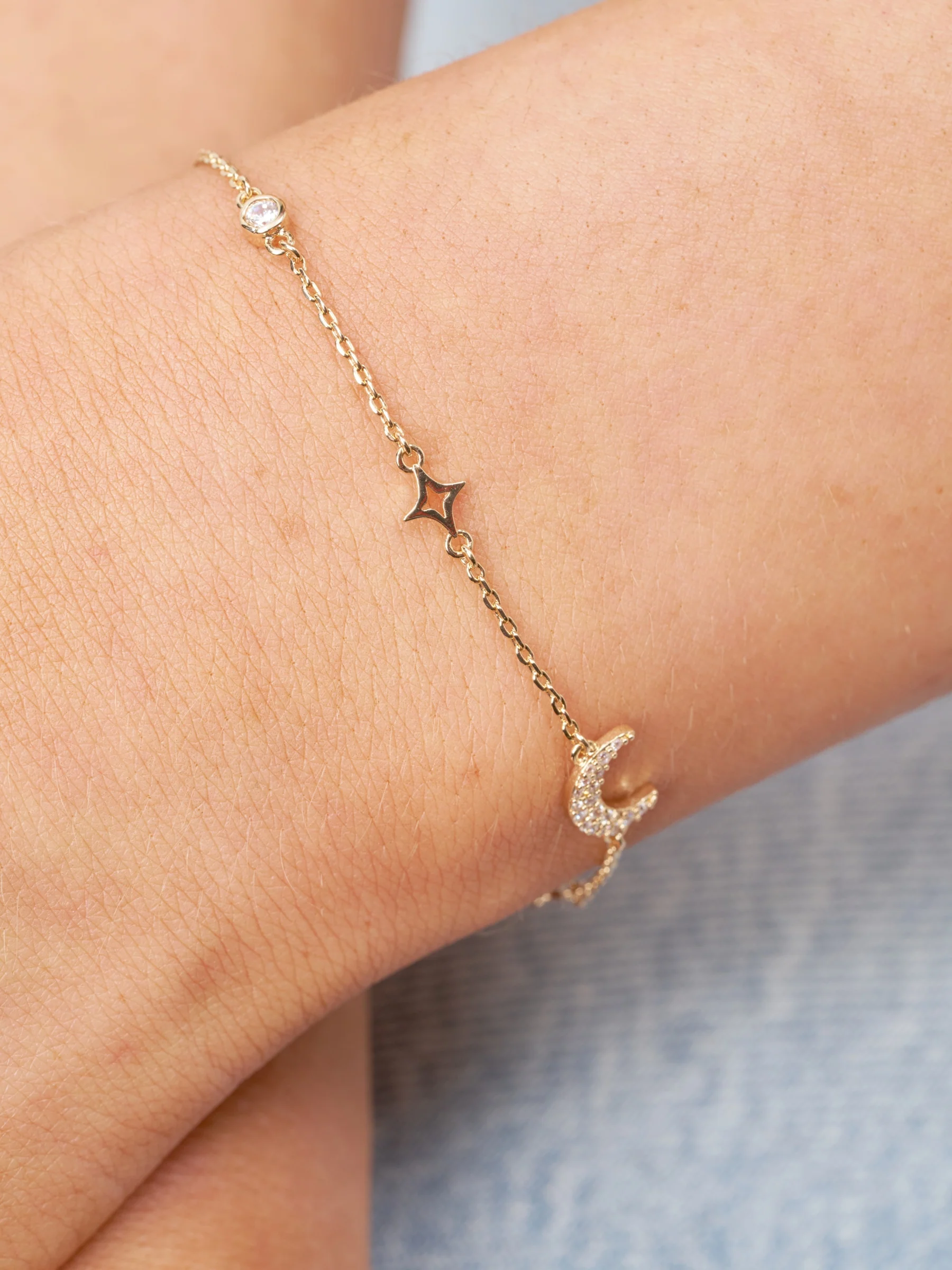 18ct Gold Plated Celestial Bracelet | Ameca - Image 5