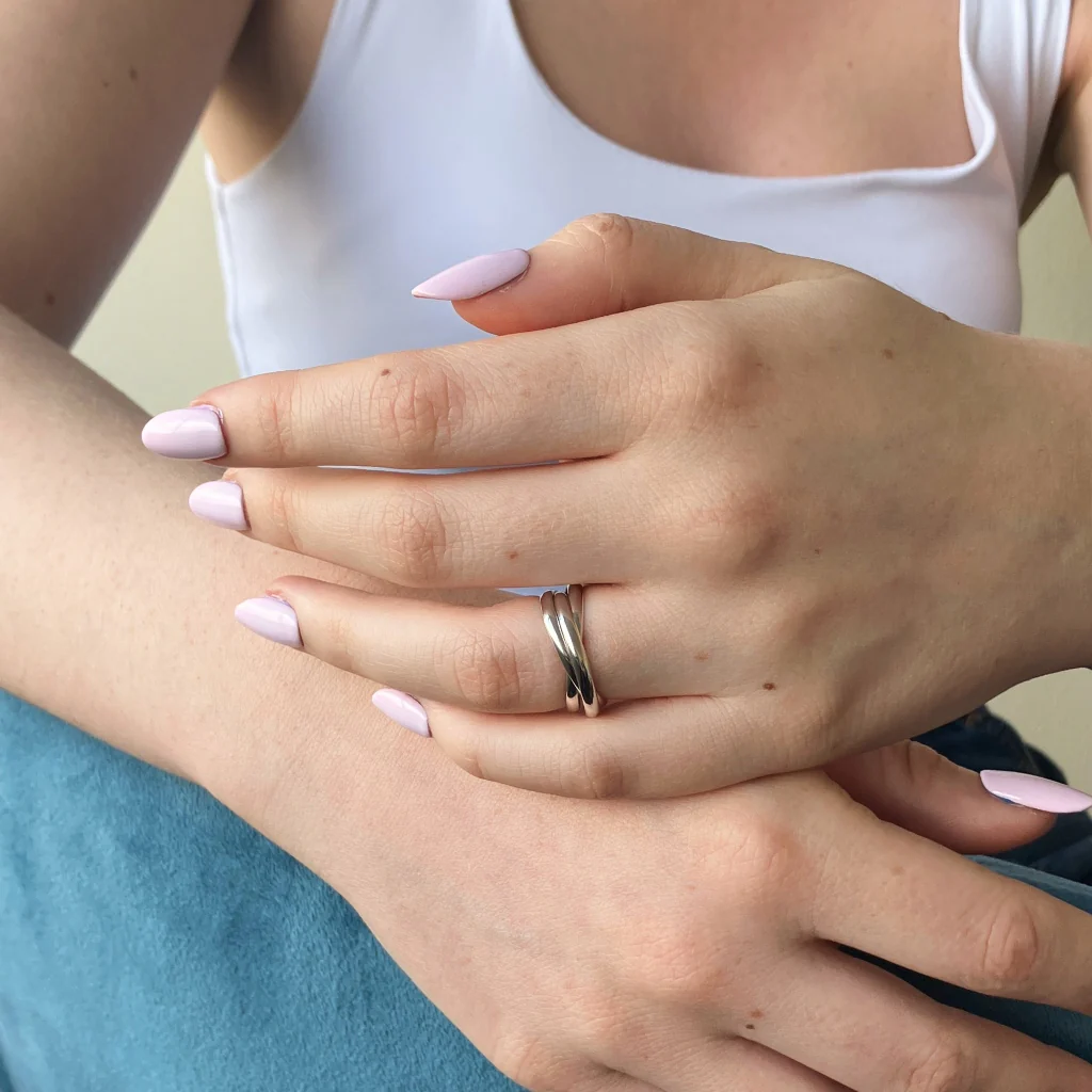 Sterling Silver Interlocking Triple Band Ring | Andros - Image 4