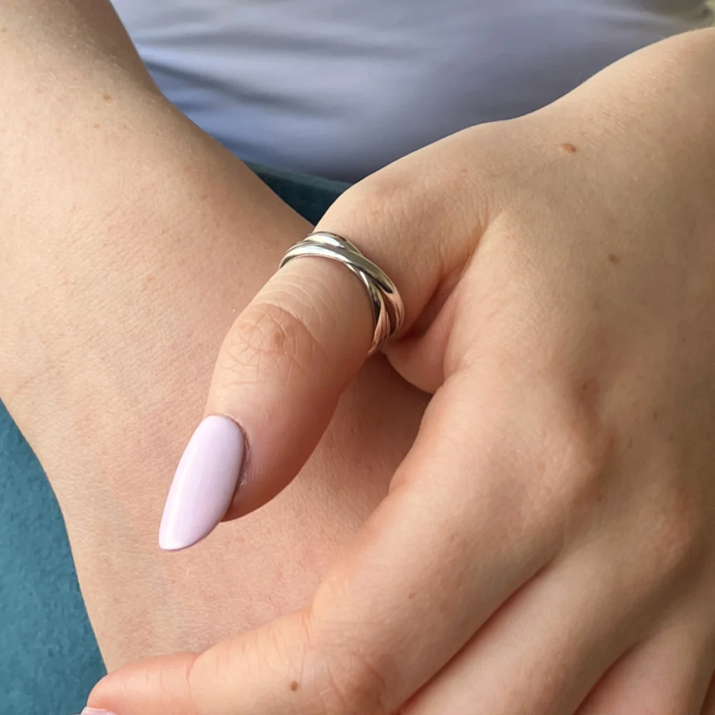 Sterling Silver Interlocking Triple Band Ring | Andros - Image 6