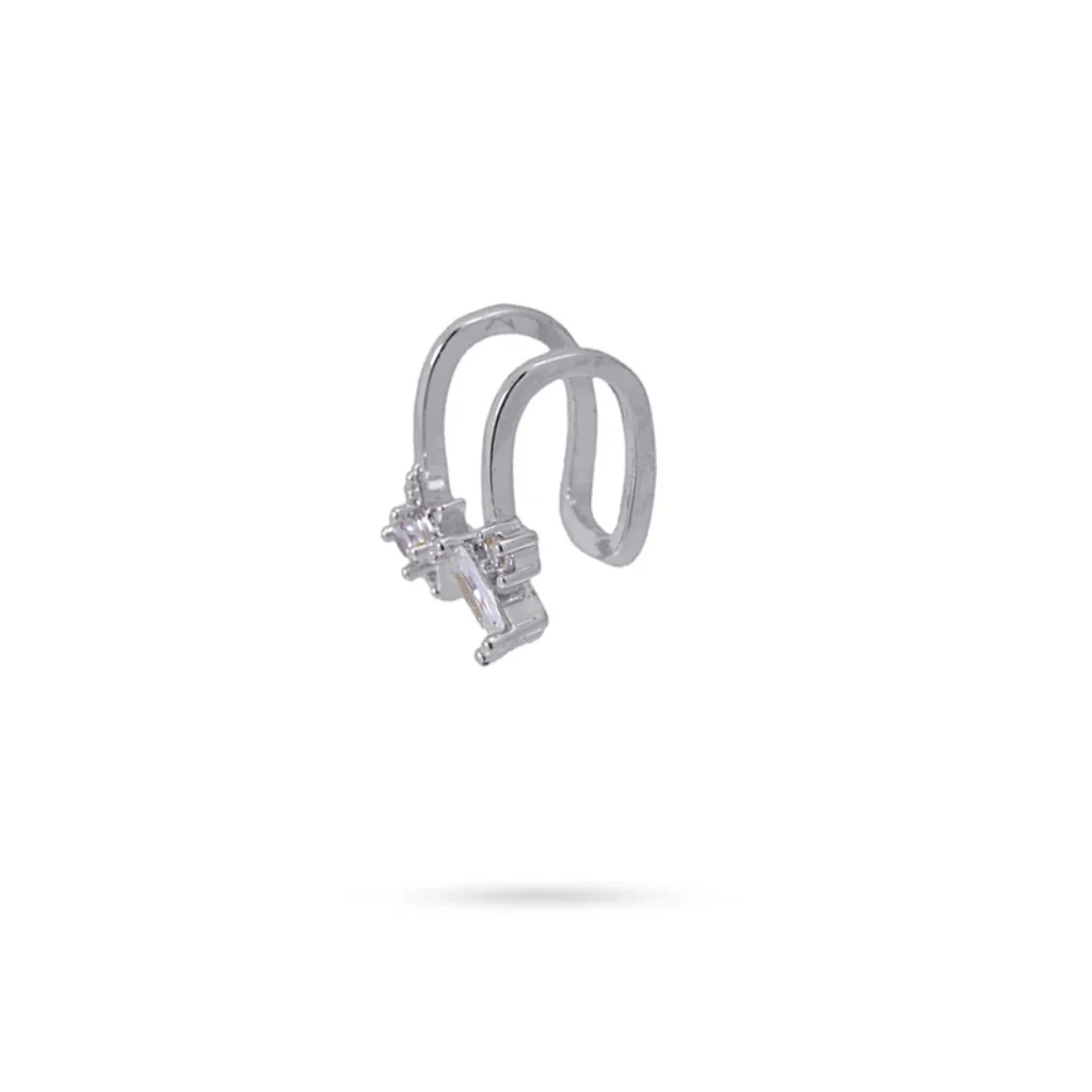 Steel Celestial Double Band Ear Cuff | Anartxy - Image 5
