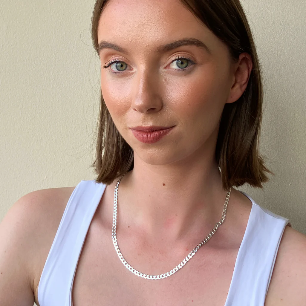 Sterling Silver Chunky Curb Chain Necklace | Cesena - Image 3