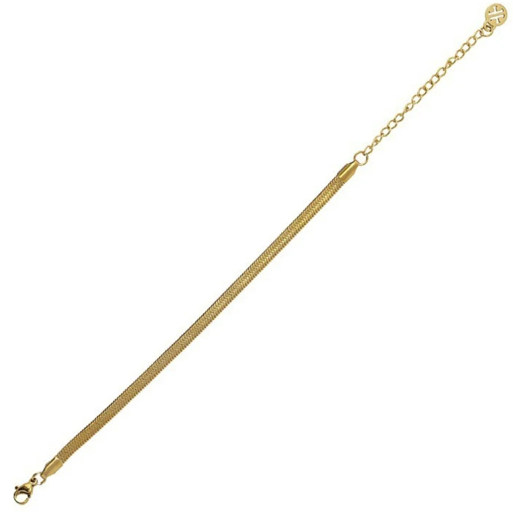 Steel Herringbone Chain Bracelet | Anartxy - Image 6