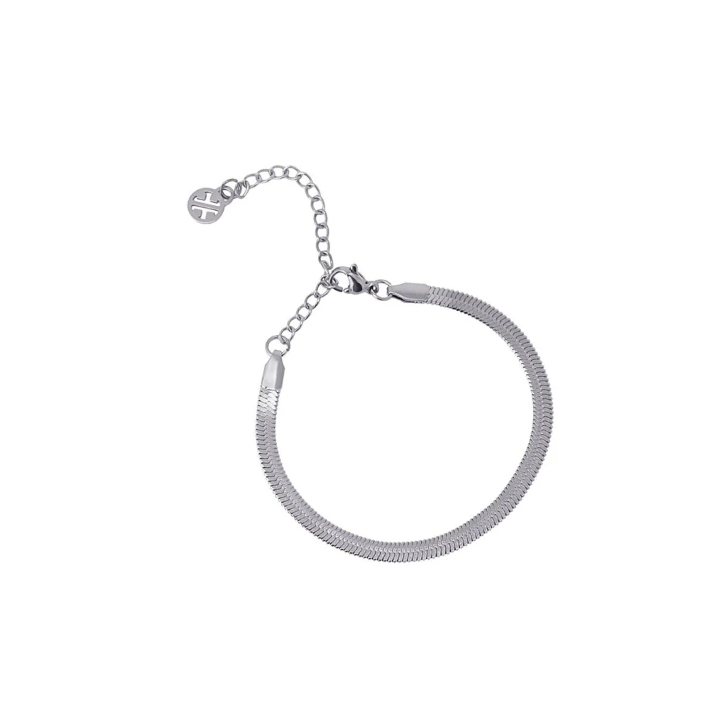 Steel Herringbone Chain Bracelet | Anartxy - Image 8