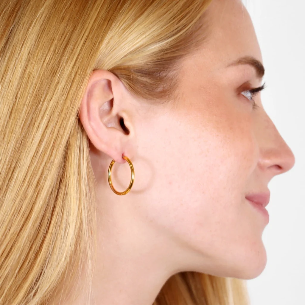 Steel Classic Hoop Earrings | Anartxy - Image 2