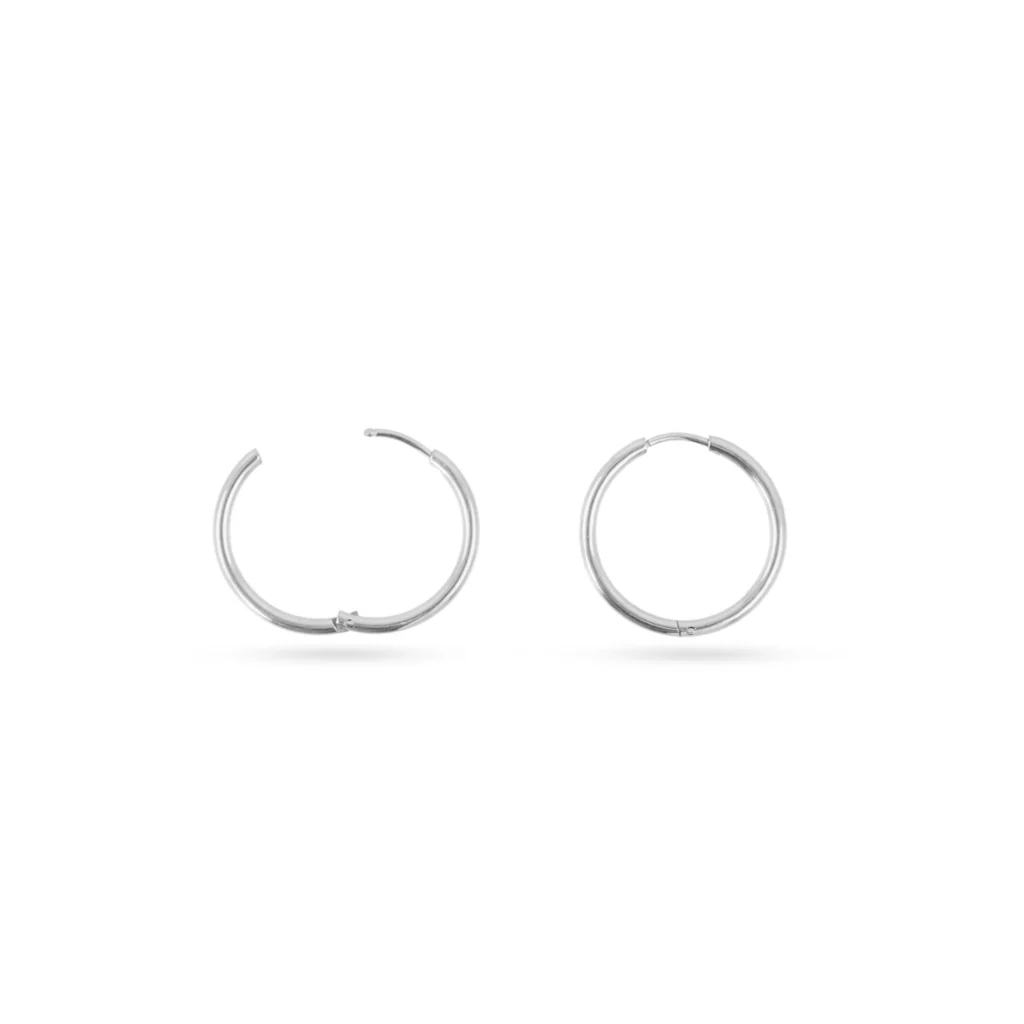 Steel Classic Hoop Earrings | Anartxy - Image 3