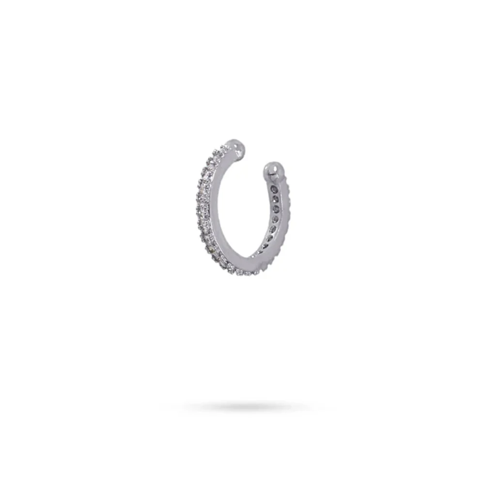 Steel Clear Stone Ear Cuff | Anartxy - Image 3