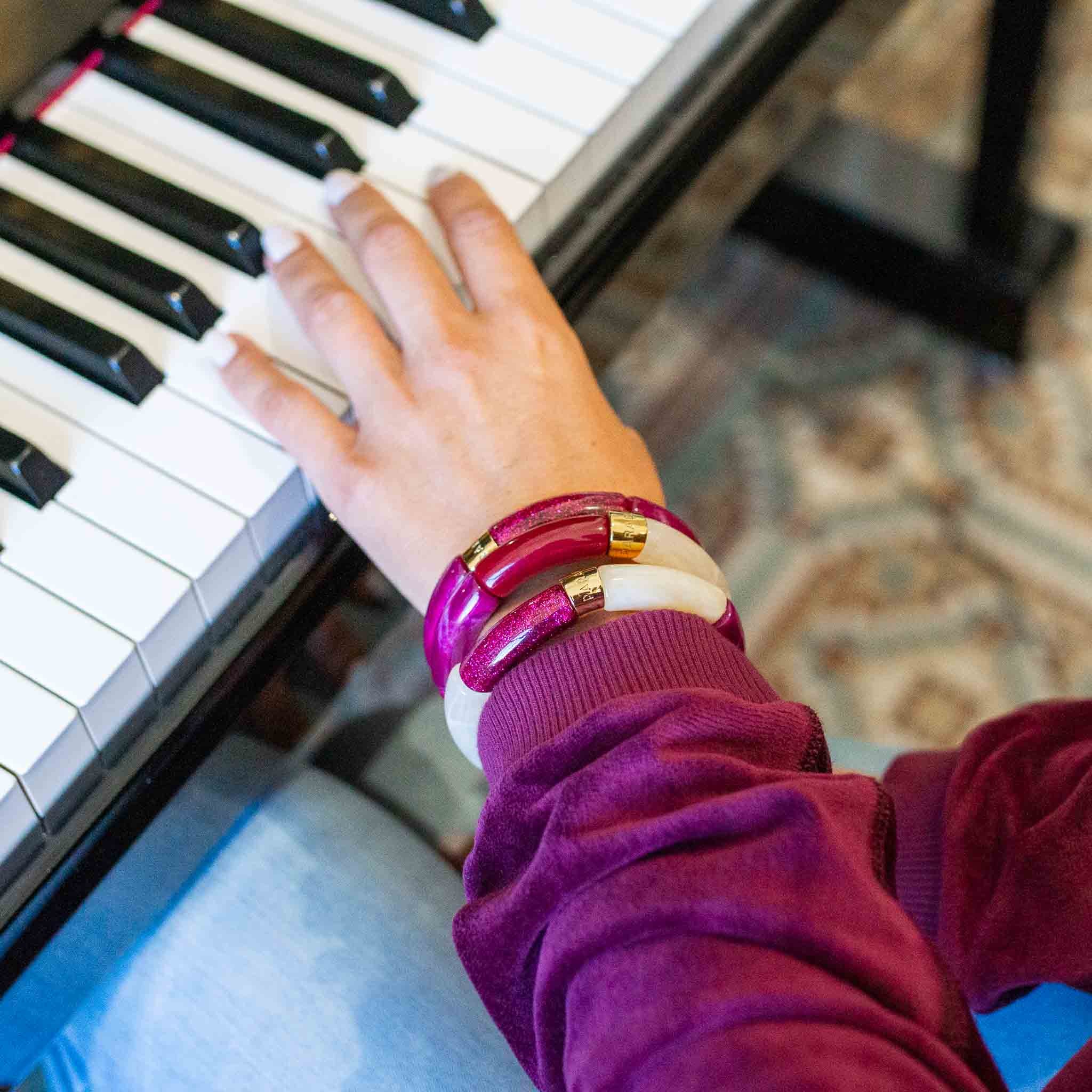 Colourful Resin Bracelet | Ameixa | Parabaya - Image 2