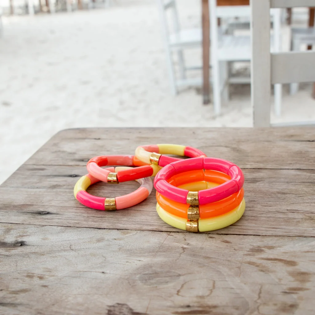 Colourful Resin Bracelet | Carnaval Mono | Parabaya - Image 6