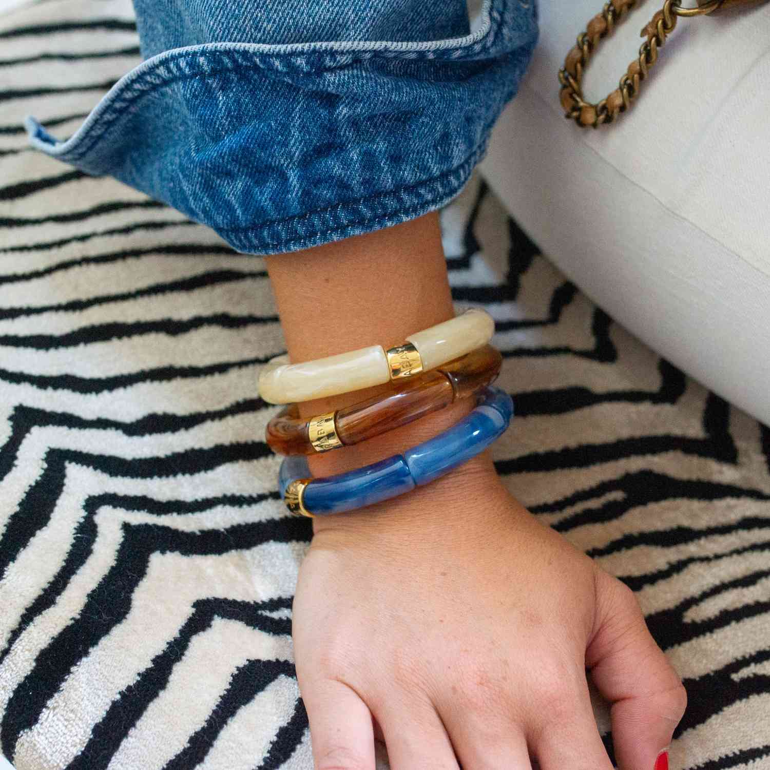 Colourful Resin Bracelet | Igarape Mono | Parabaya - Image 6