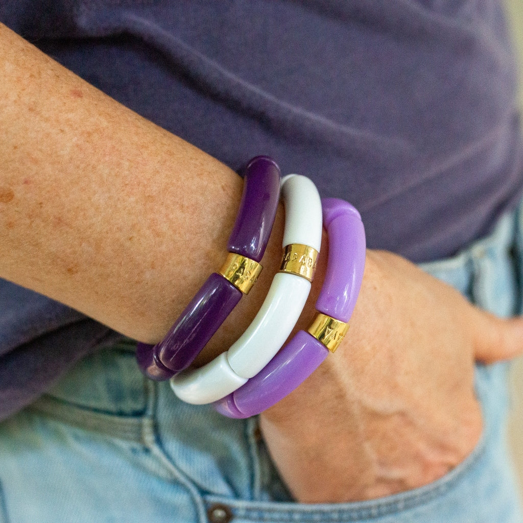 Colourful Resin Bracelet | Jacaranda Mono | Parabaya - Image 2