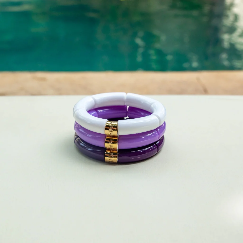Colourful Resin Bracelet | Jacaranda Mono | Parabaya - Image 4