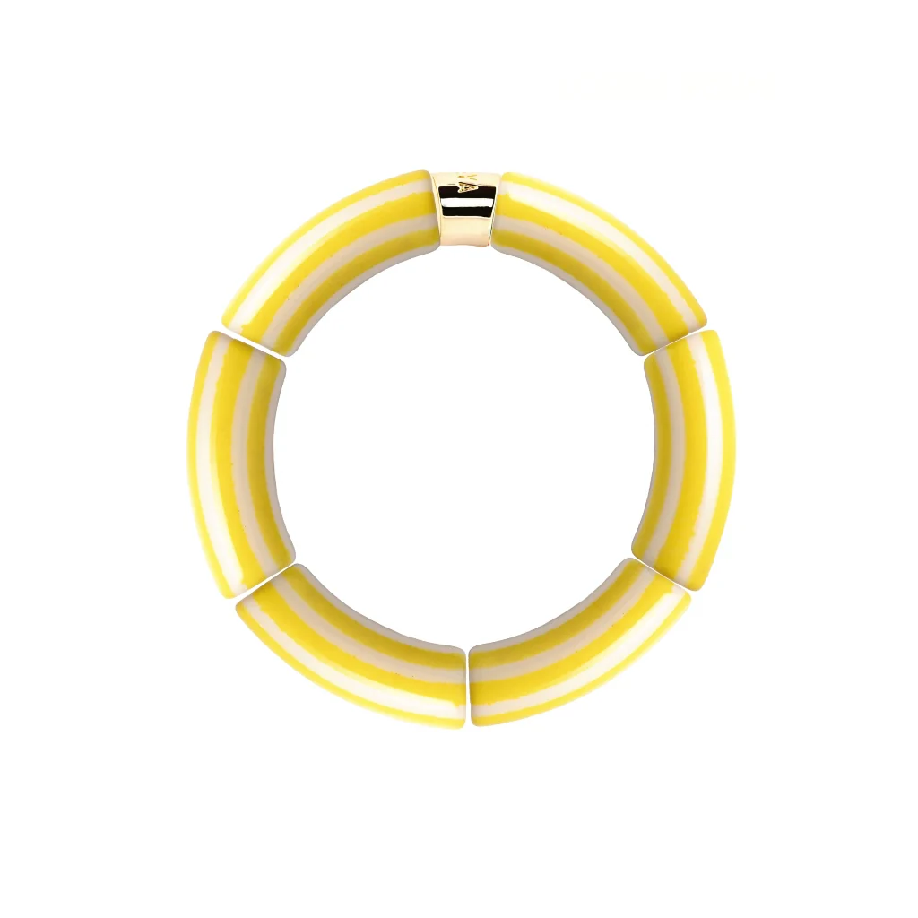 Colourful Resin Bracelet | Riviera Amarelo | Parabaya - Image 3