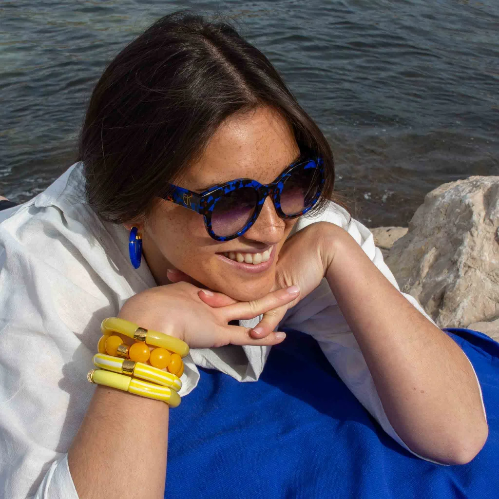 Colourful Resin Bracelet | Riviera Amarelo | Parabaya - Image 8