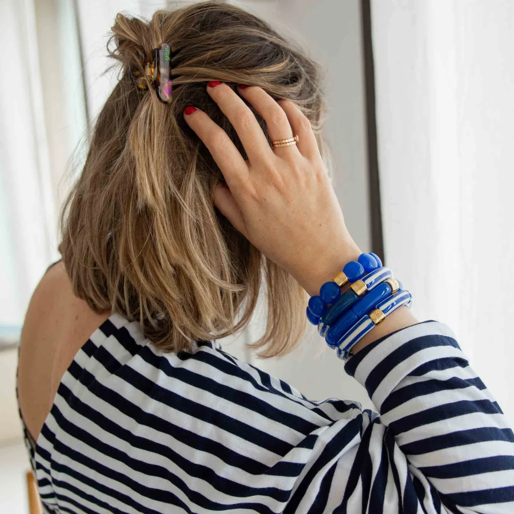 Colourful Resin Bracelet | Riviera Cobalt | Parabaya - Image 4