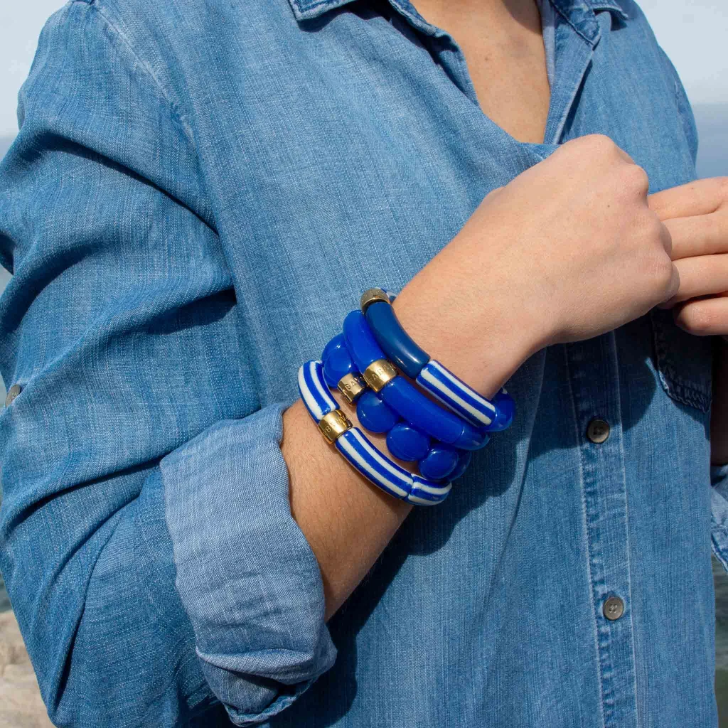 Colourful Resin Bracelet | Riviera Cobalt | Parabaya - Image 6