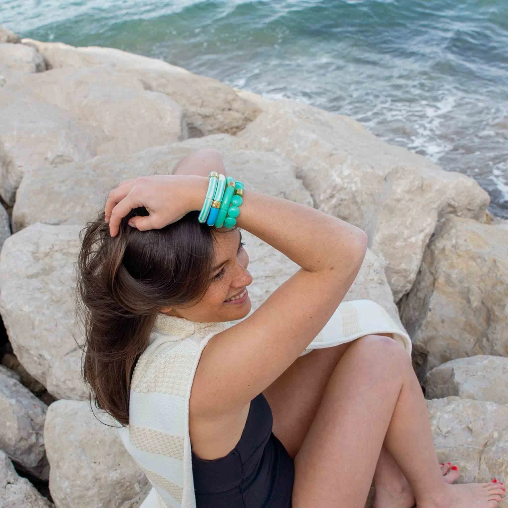 Colourful Resin Bracelet | Riviera Lagon | Parabaya - Image 6