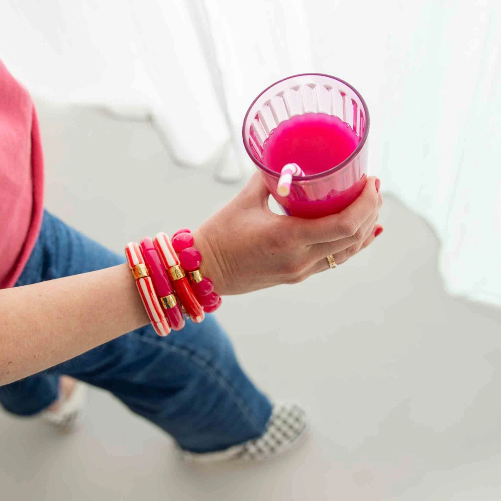 Colourful Resin Bracelet | Riviera Magenta | Parabaya - Image 4