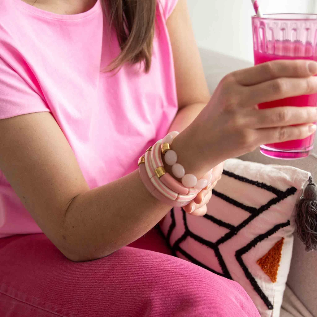 Colourful Resin Bracelet | Riviera Rosado | Parabaya - Image 4