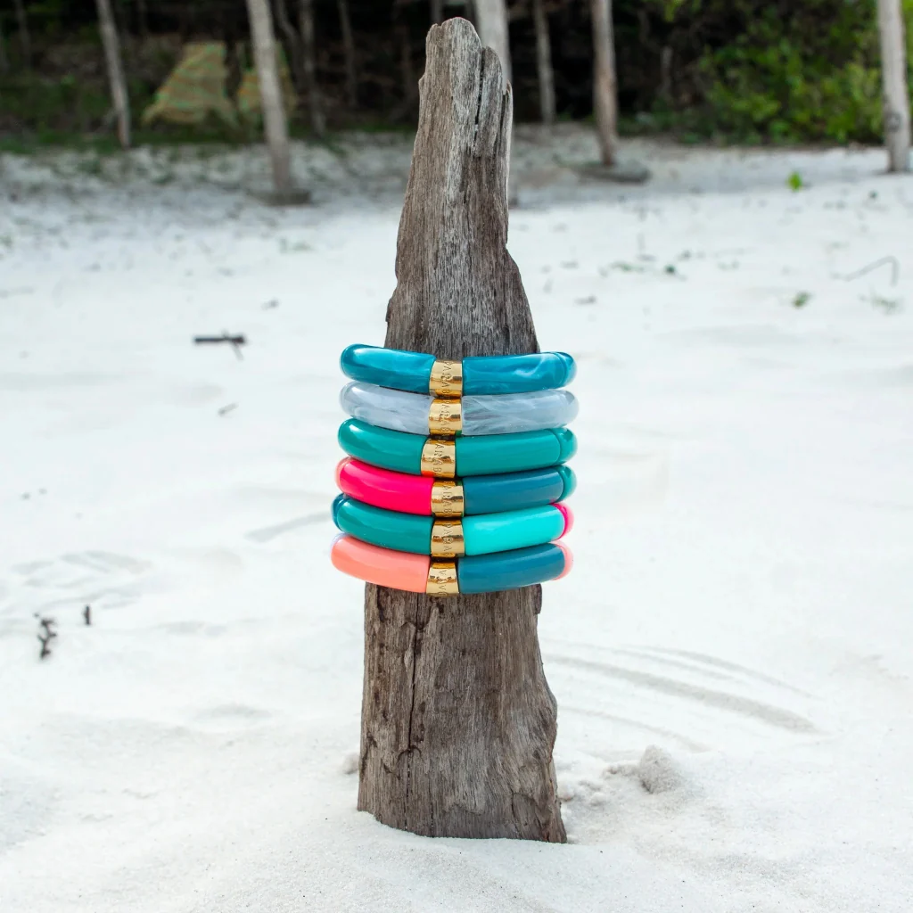 Colourful Resin Bracelet | Turquesa Mono | Parabaya - Image 4