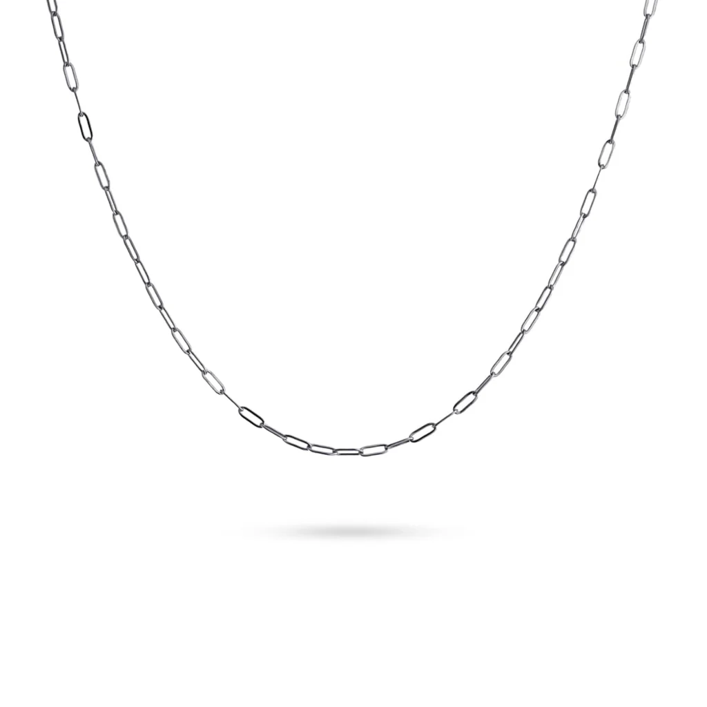 Steel Dainty Paperclip Chain Necklace | Anartxy - Image 4