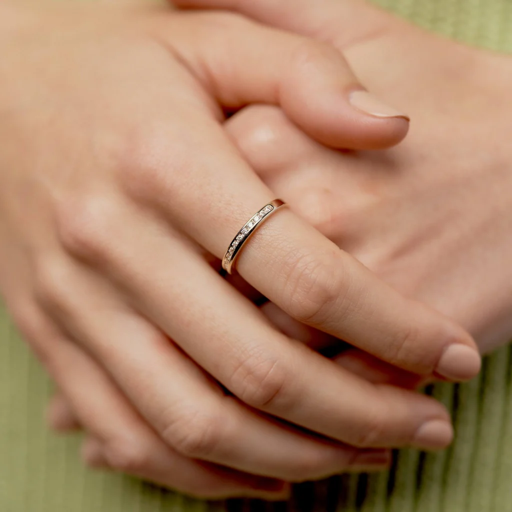 18ct Gold Plated Half Eternity Ring | Elati - Image 3