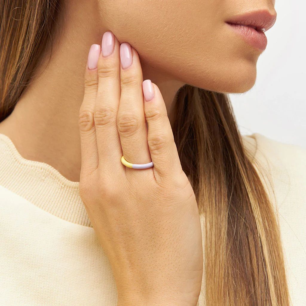 Enamel Double Colour Ring | Lulu Copenhagen - Image 15