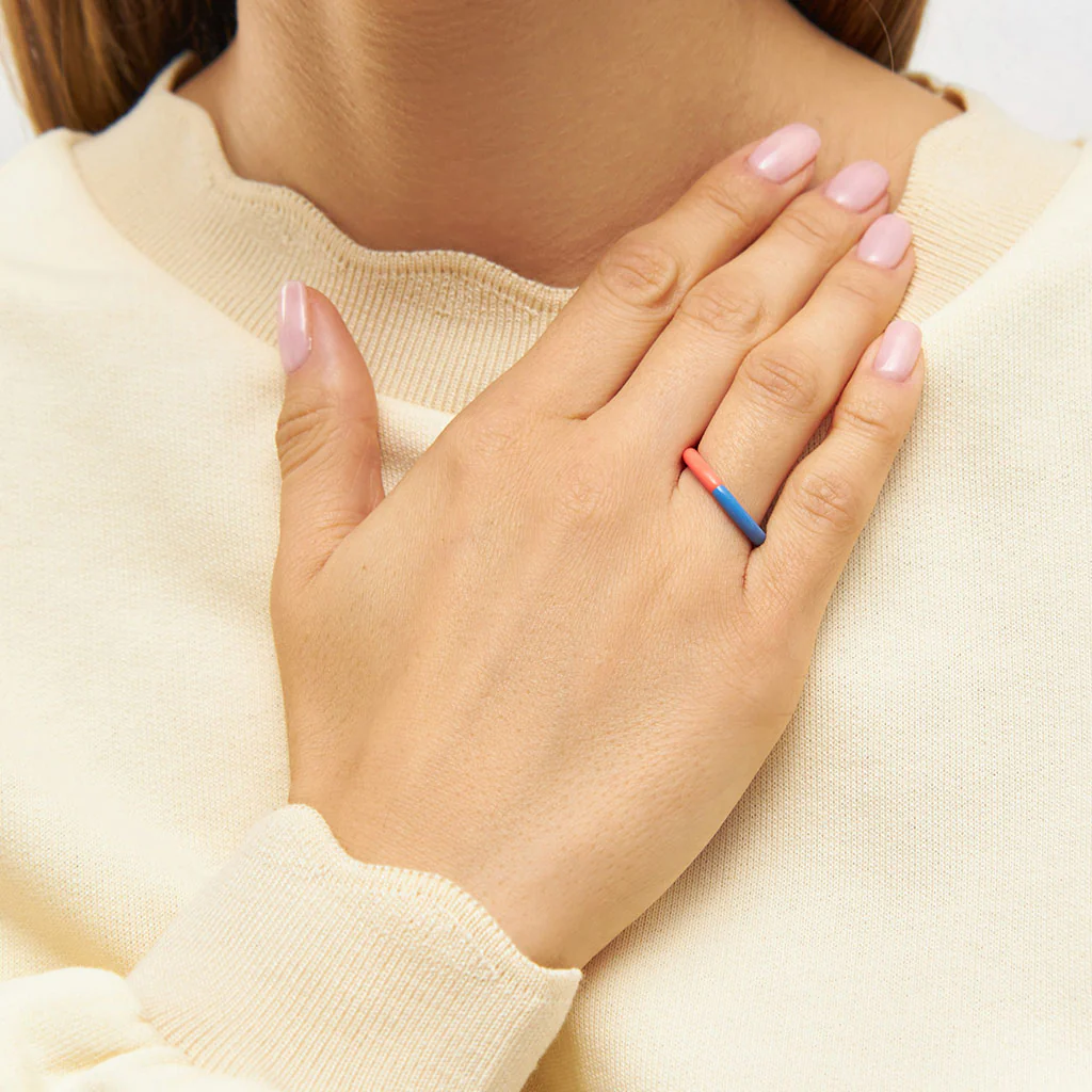 Enamel Double Colour Ring | Lulu Copenhagen - Image 17