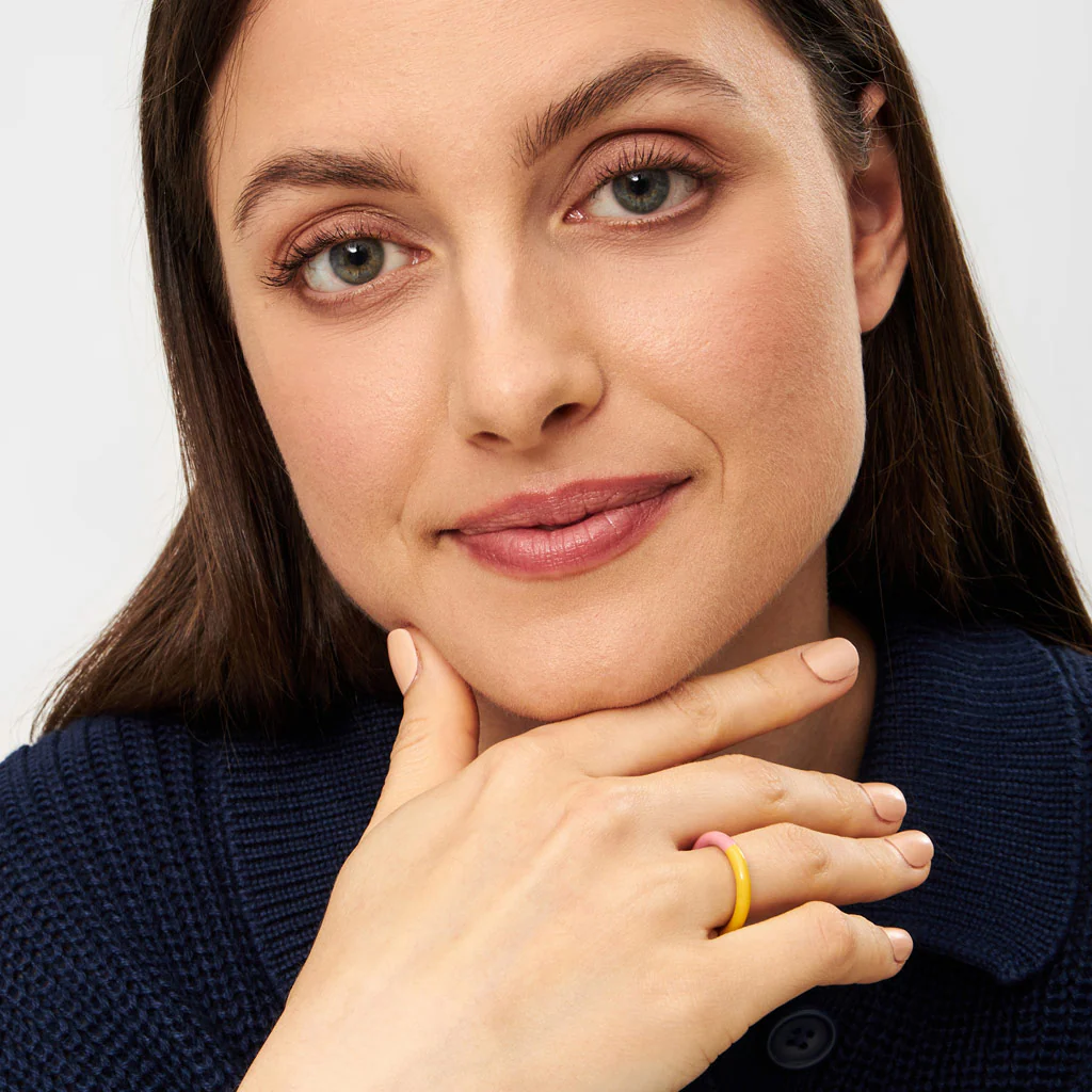 Enamel Double Colour Ring | Lulu Copenhagen - Image 4