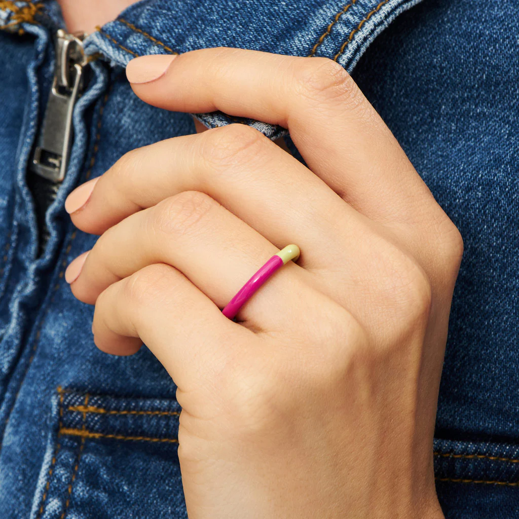 Enamel Double Colour Ring | Lulu Copenhagen - Image 7