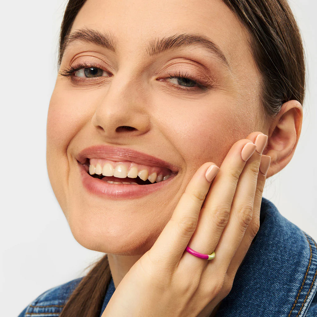Enamel Double Colour Ring | Lulu Copenhagen - Image 8