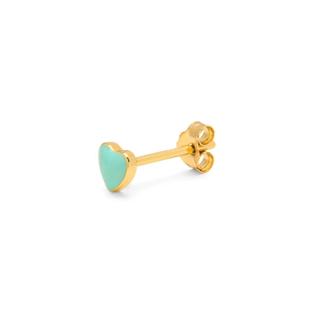 Enamel Love Heart Single Stud Earring | Love U | Lulu Copenhagen - Image 10