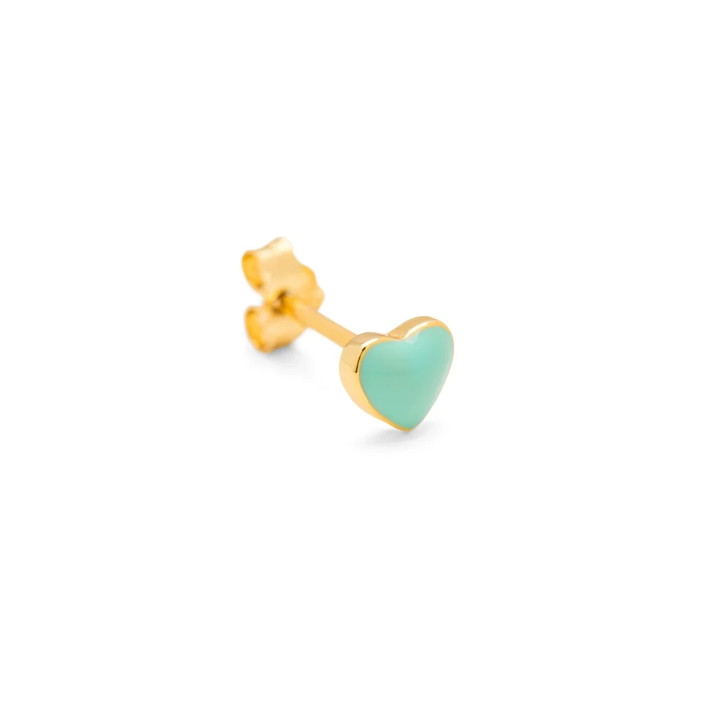 Enamel Love Heart Single Stud Earring | Love U | Lulu Copenhagen - Image 12