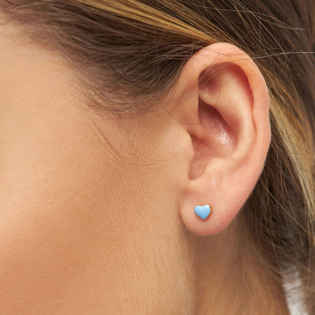 Enamel Love Heart Single Stud Earring | Love U | Lulu Copenhagen - Image 13