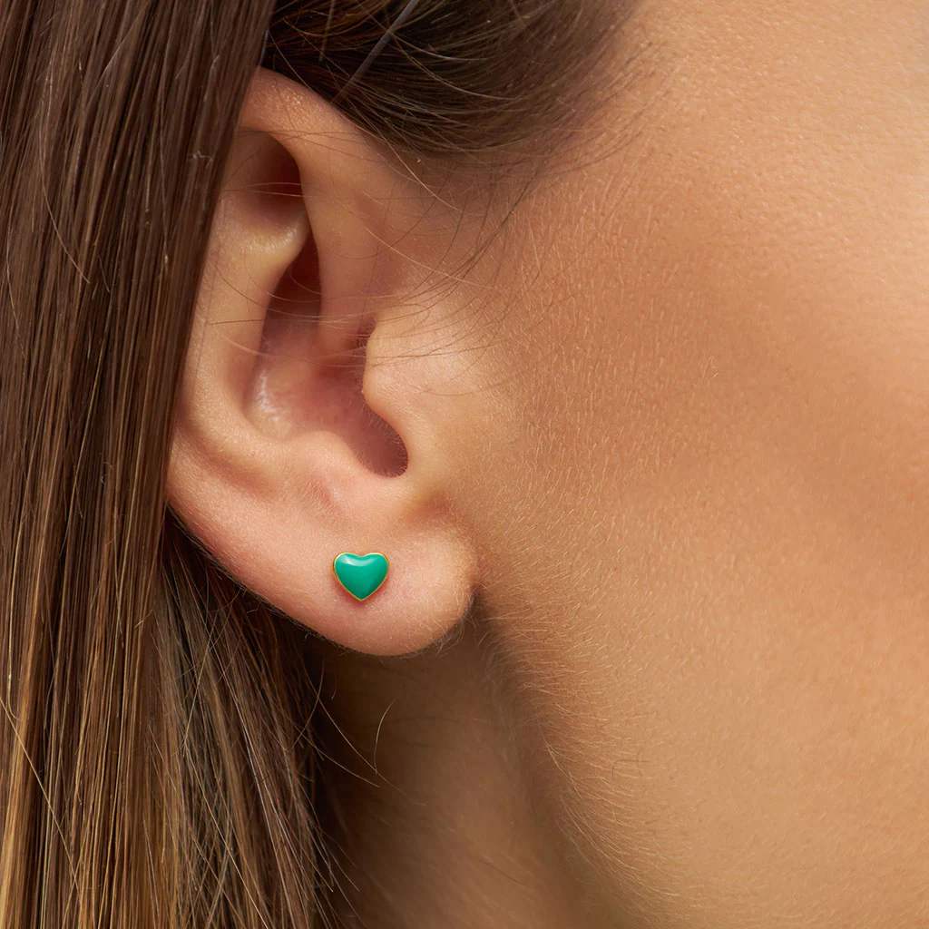 Enamel Love Heart Single Stud Earring | Love U | Lulu Copenhagen - Image 18
