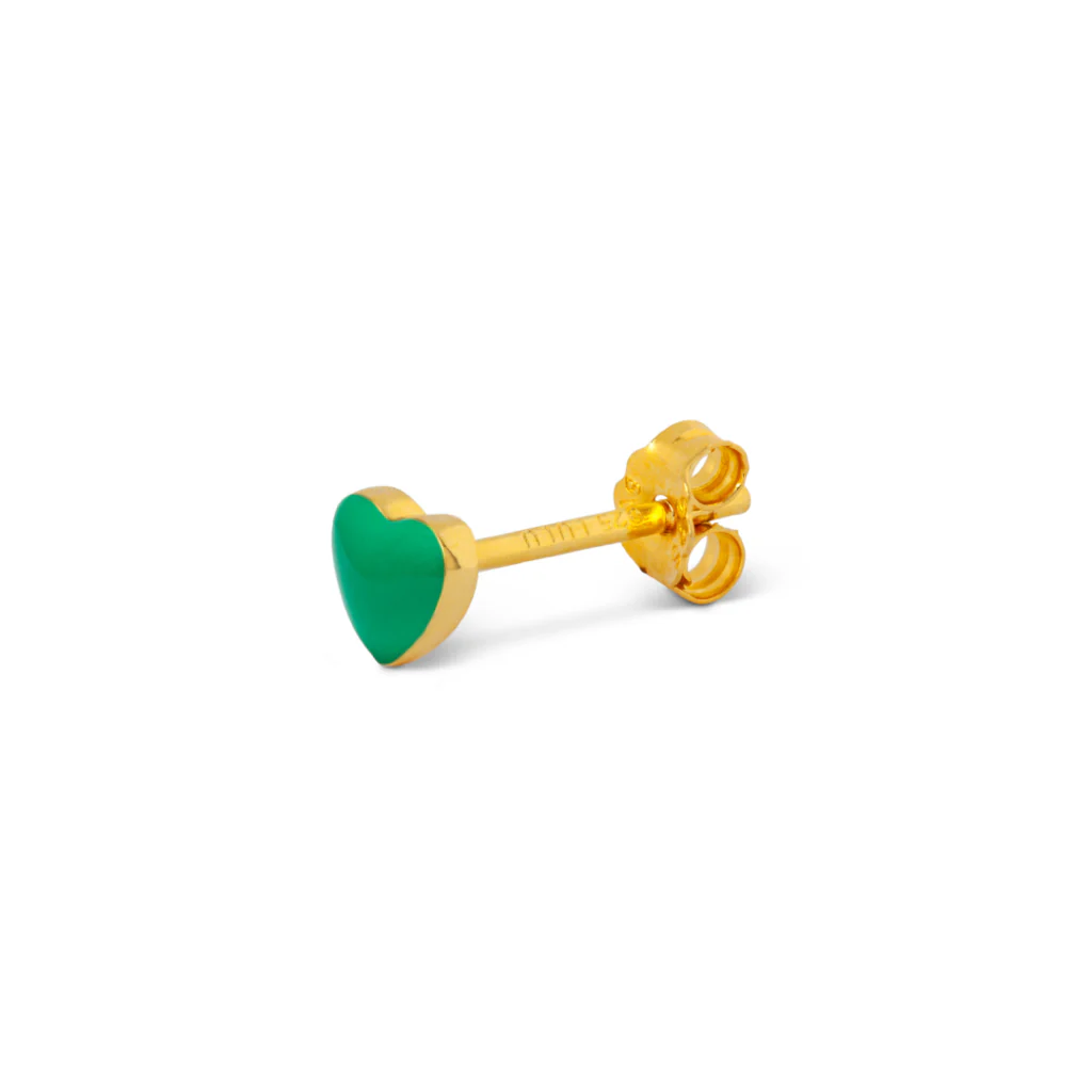 Enamel Love Heart Single Stud Earring | Love U | Lulu Copenhagen - Image 19