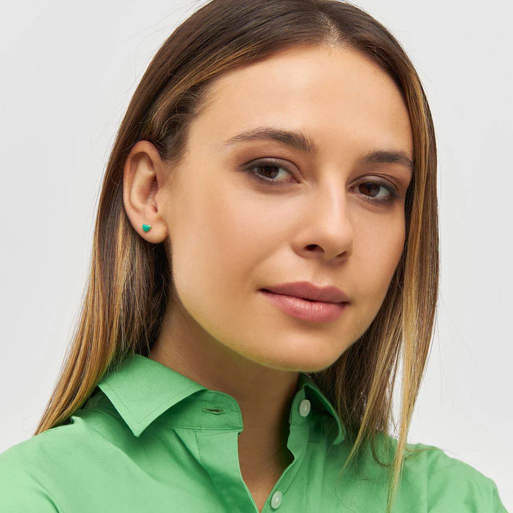 Enamel Love Heart Single Stud Earring | Love U | Lulu Copenhagen - Image 20