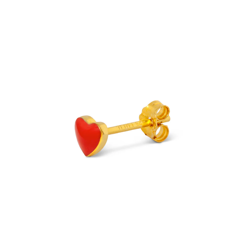 Enamel Love Heart Single Stud Earring | Love U | Lulu Copenhagen - Image 22