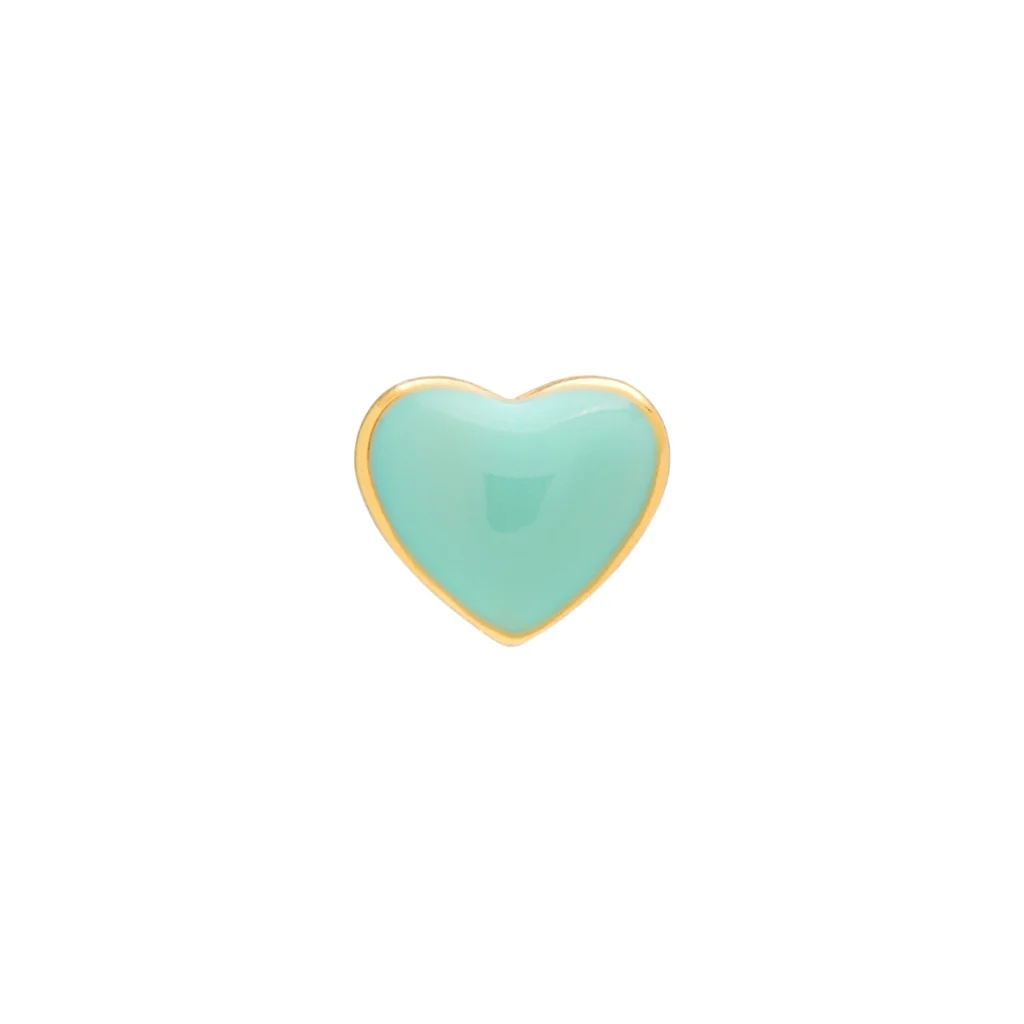 Enamel Love Heart Single Stud Earring | Love U | Lulu Copenhagen - Image 7