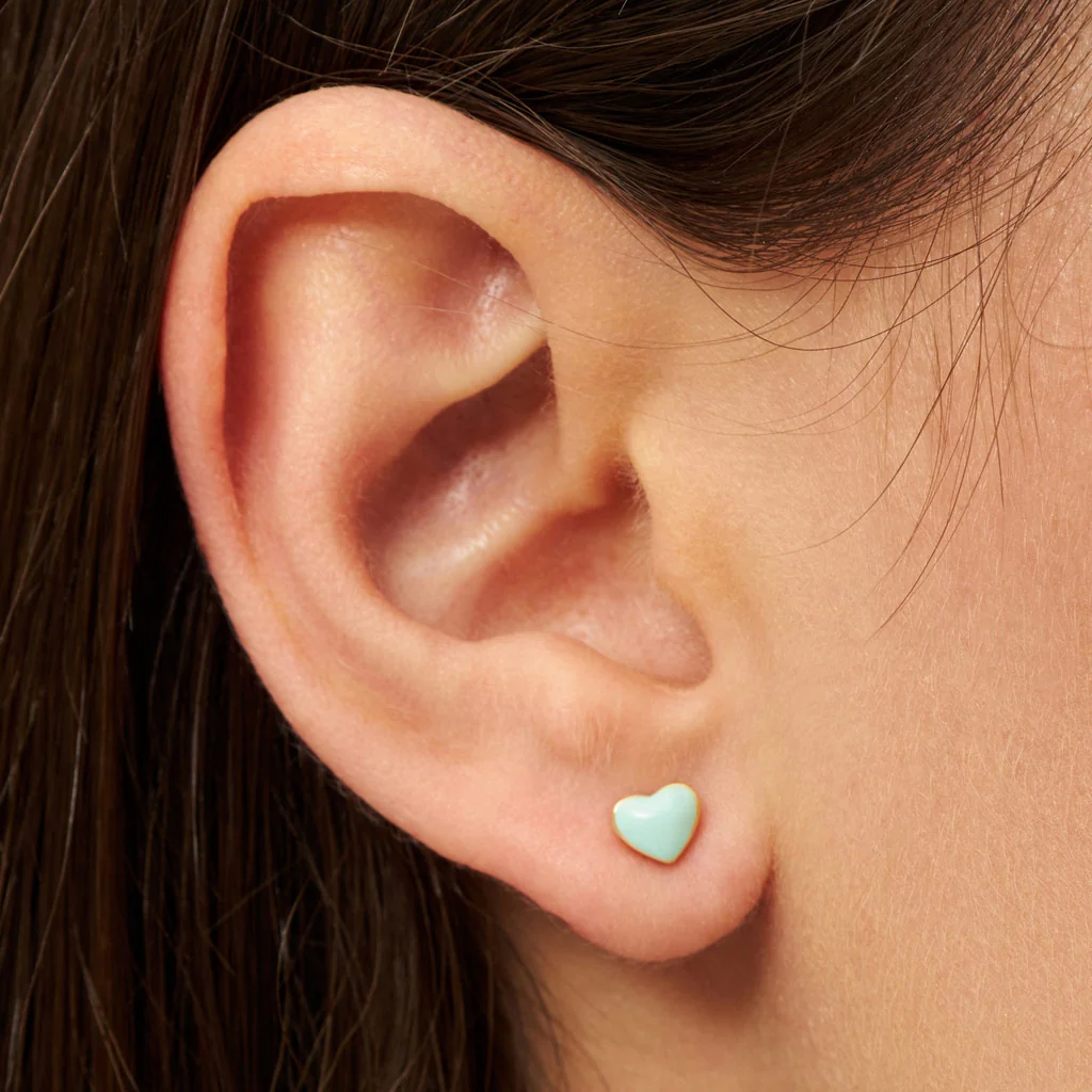 Enamel Love Heart Single Stud Earring | Love U | Lulu Copenhagen - Image 8