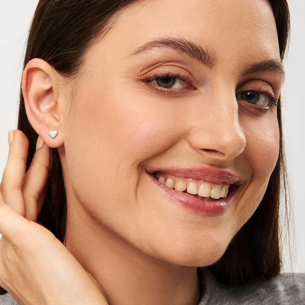 Enamel Love Heart Single Stud Earring | Love U | Lulu Copenhagen - Image 9